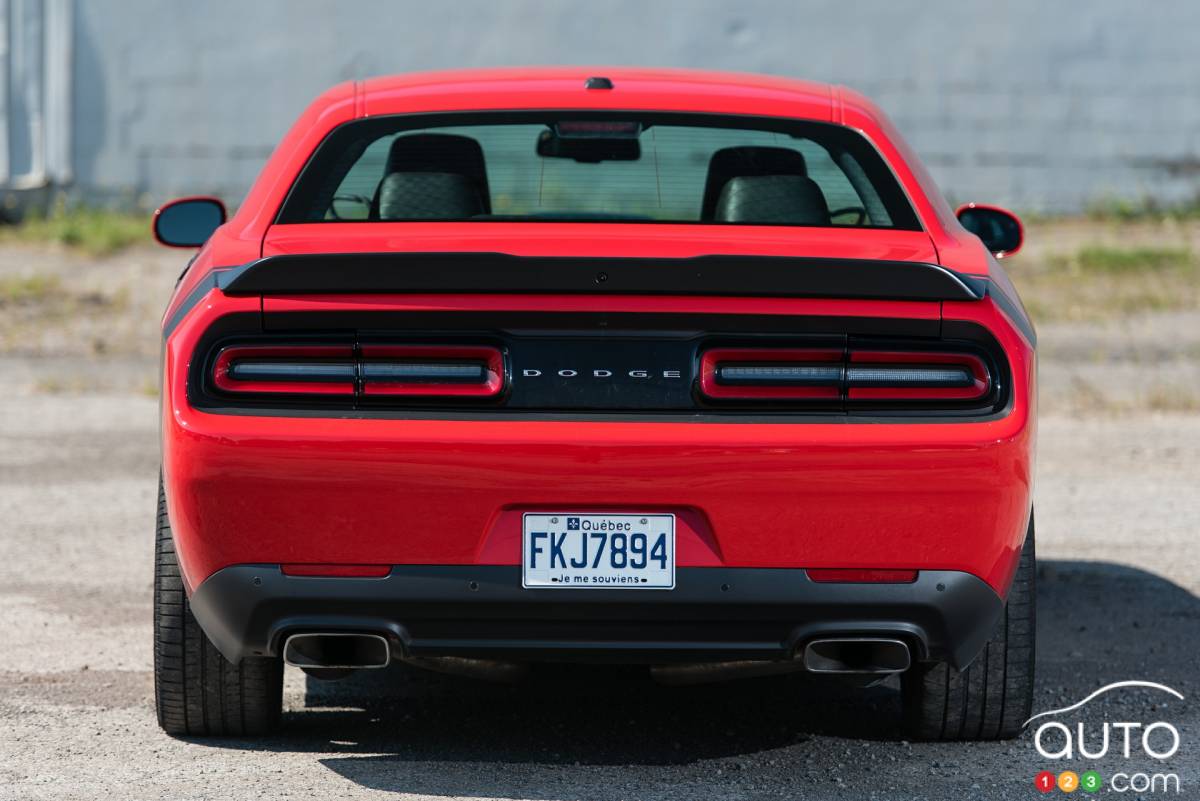 dodge challenger rear view