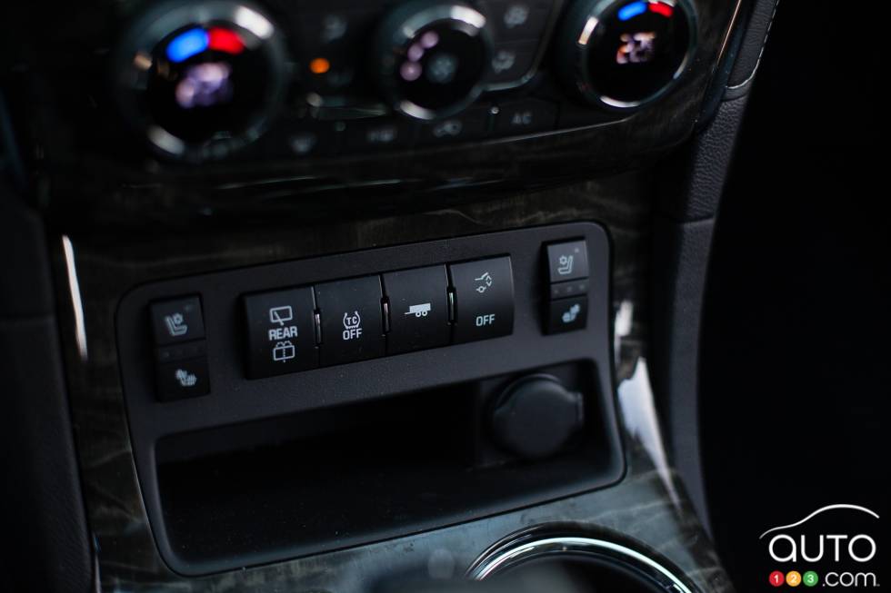 Commandes sur le bloc central