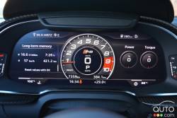 Instrumentation de l'Audi R8 V10 Plus 2017