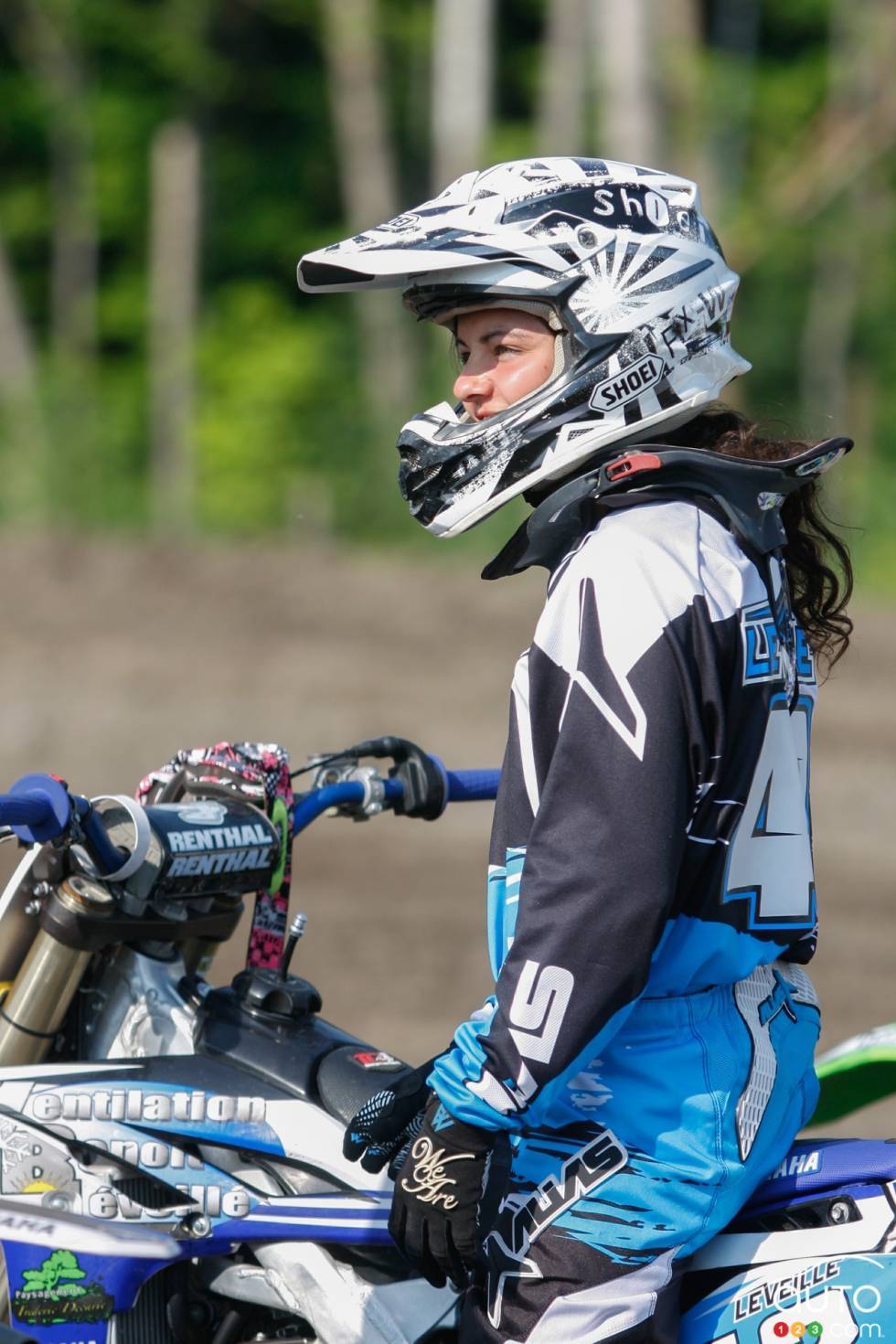 Émilie during a motocross championship round from the summer of 2013 at X-Town in Mirabel, QC