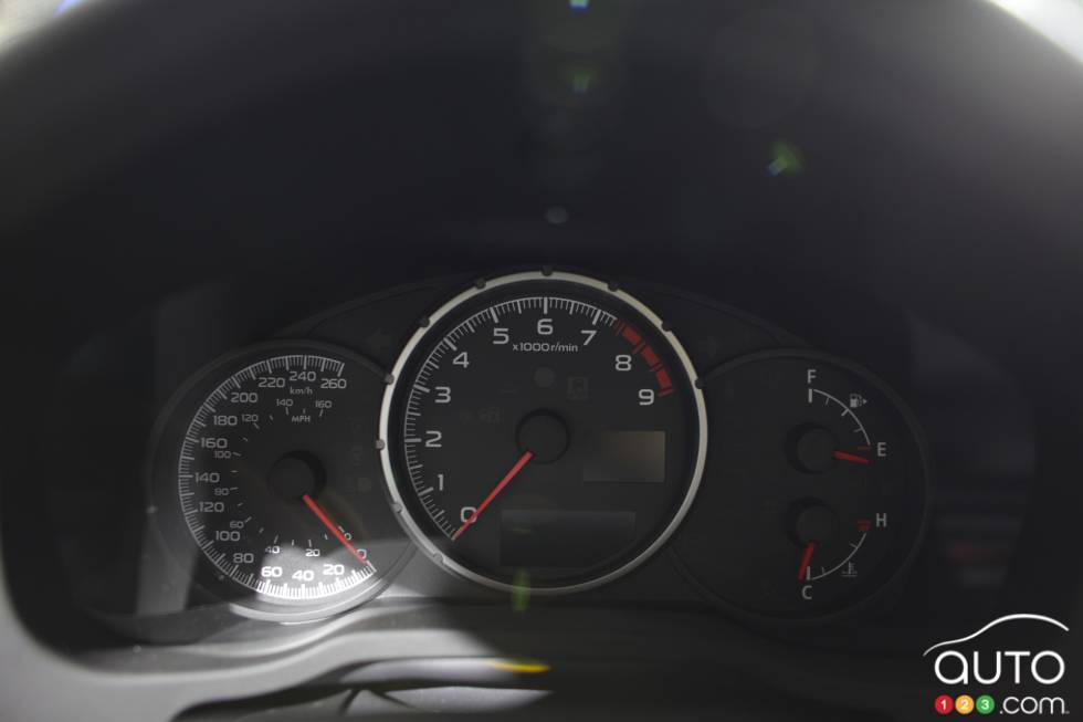 Cadrans sur le tableau de bord