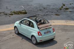 2016 Fiat 500 convertible top view