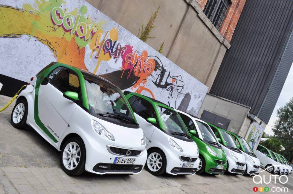 série de smart fortwo électriques
