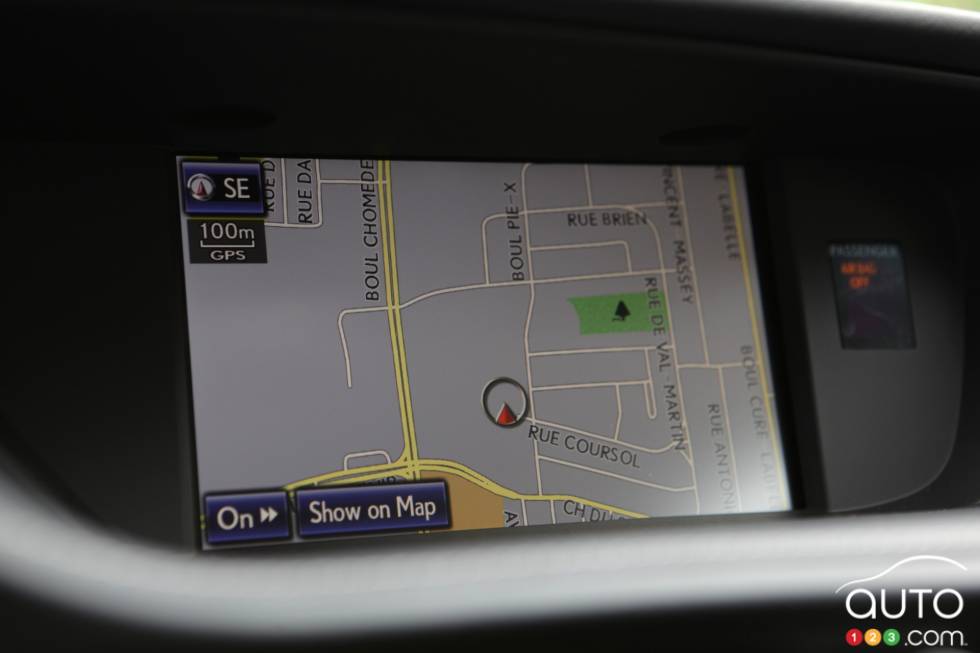 Écran du système de navigation