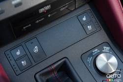 Front heated seats controls