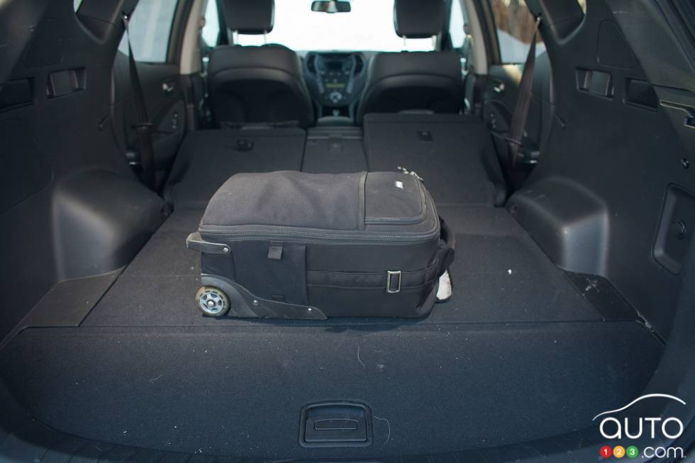 Espace de chargement avec la banquette arrière abaissée