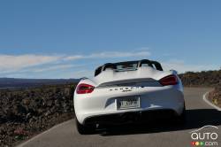 2016 Porsche Boxster Spyder rear view
