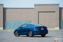 2015 Honda Civic EX Coupe rear 3/4 view