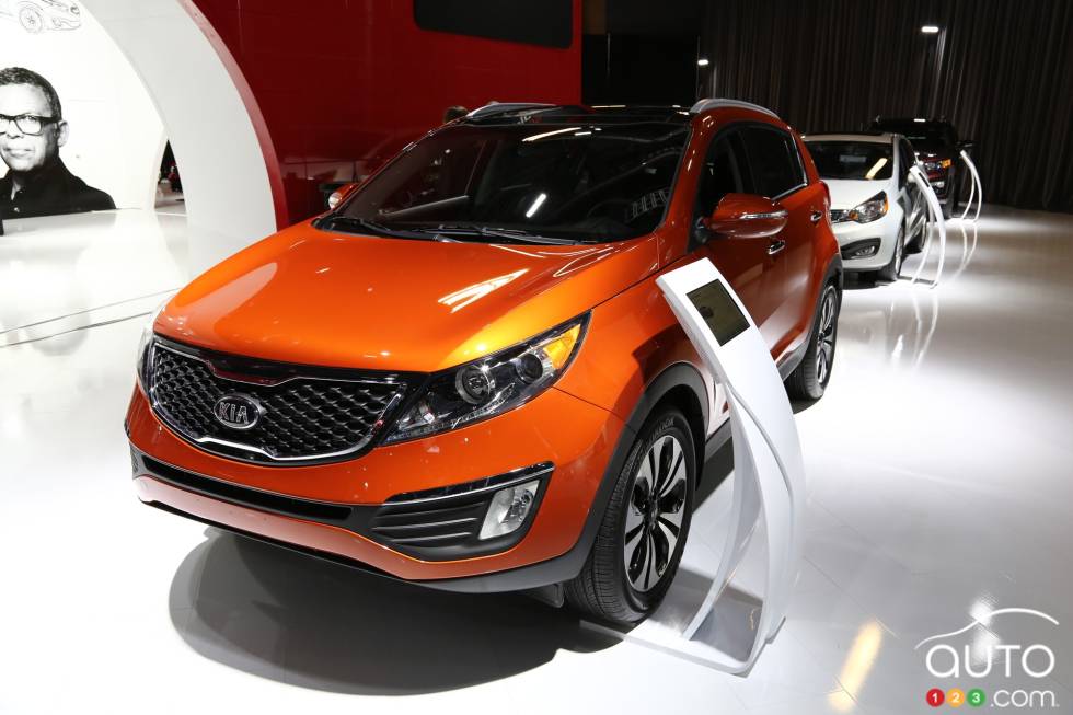 Kia booth at the 2013 Montreal International Auto Show.