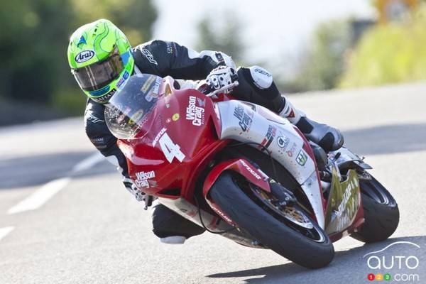 During the TT races on the Isle of Man