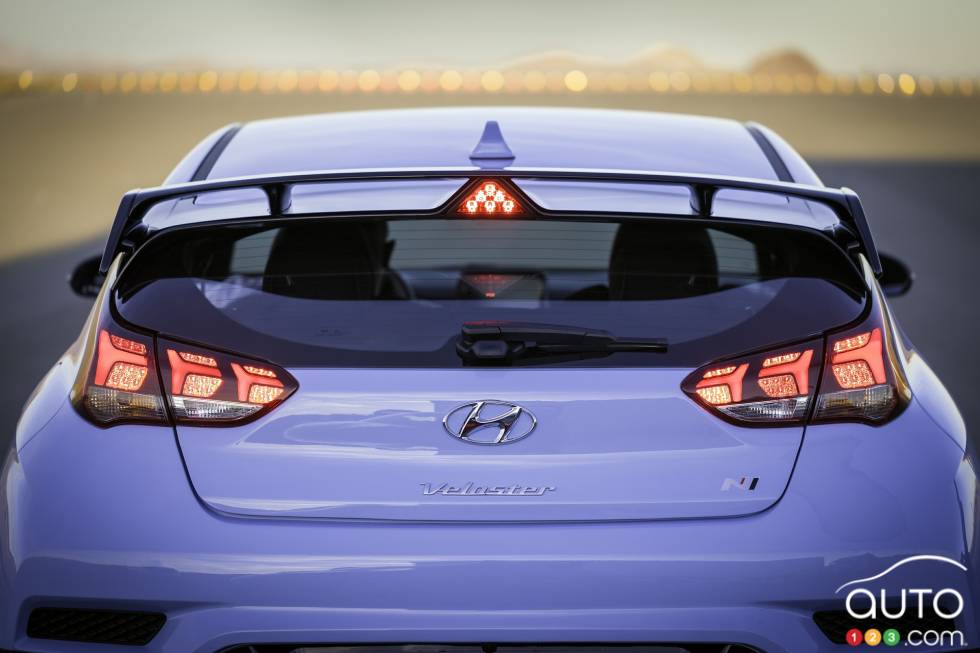Rear view of the 2019 Veloster N 