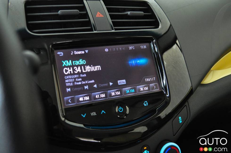 écran du système d'info-divertissement