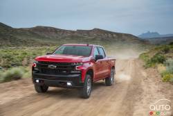 3/4 front view of the 2019 Chevrolet Silverado LT Trail Boss