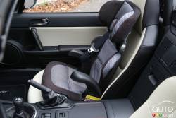 child seat in passenger seat