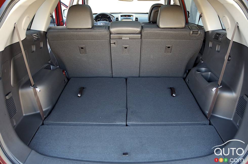 Cargo area with the 3rd row seats folded down