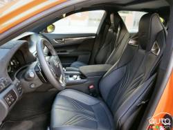 2016 Lexus GS F front seats
