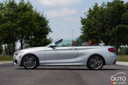 2015 BMW 228i xDrive Cabriolet side view roof down