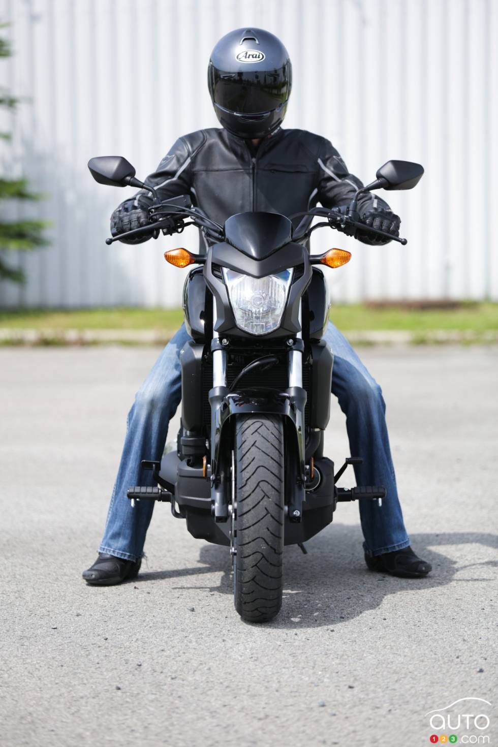 front view with rider