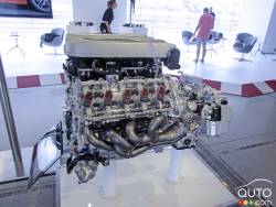 Détail du moteur de l'Audi R8 2016