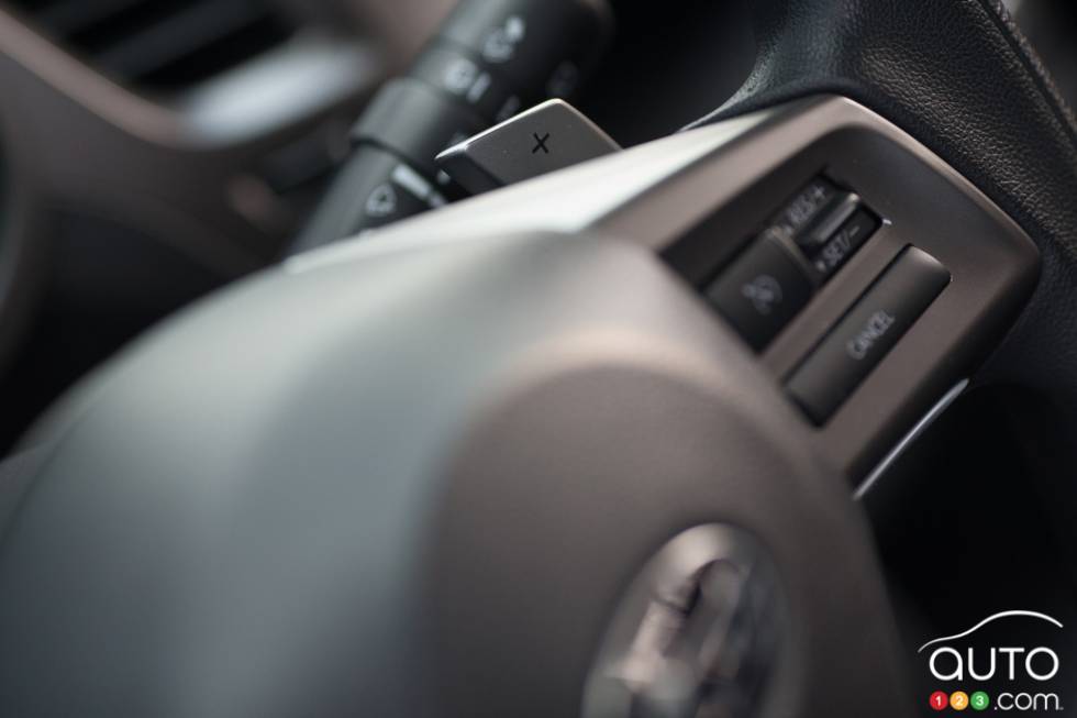 Paddle shifter on the steering wheel