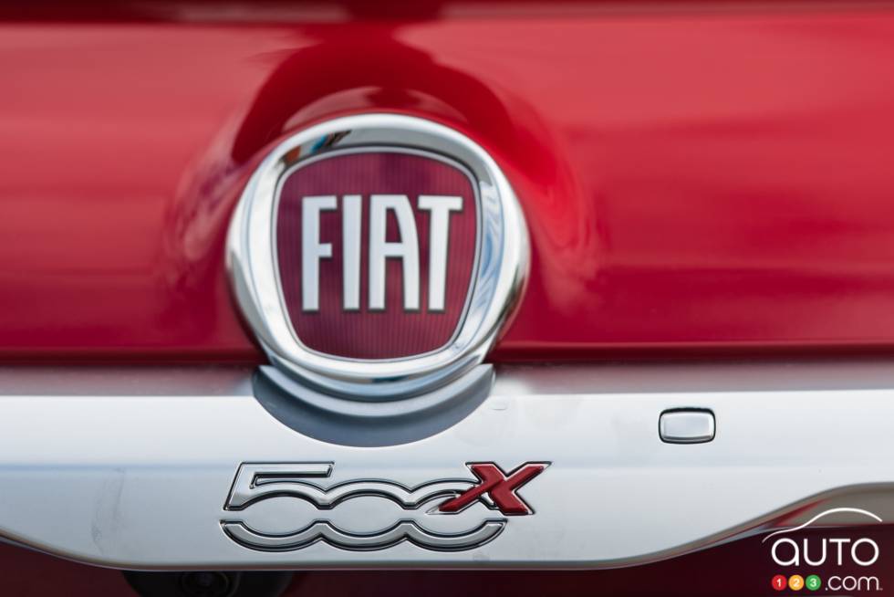 Écusson du modèle de la Fiat 500x 2016