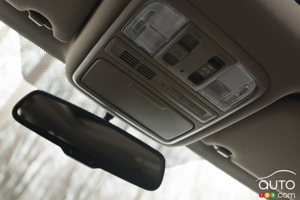 Overhead console controls