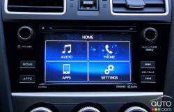 Système de contrôle de l'info divertissement de la Subaru Crosstrek Hybride 2016