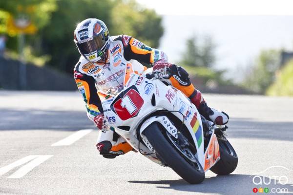 During the TT races on the Isle of Man