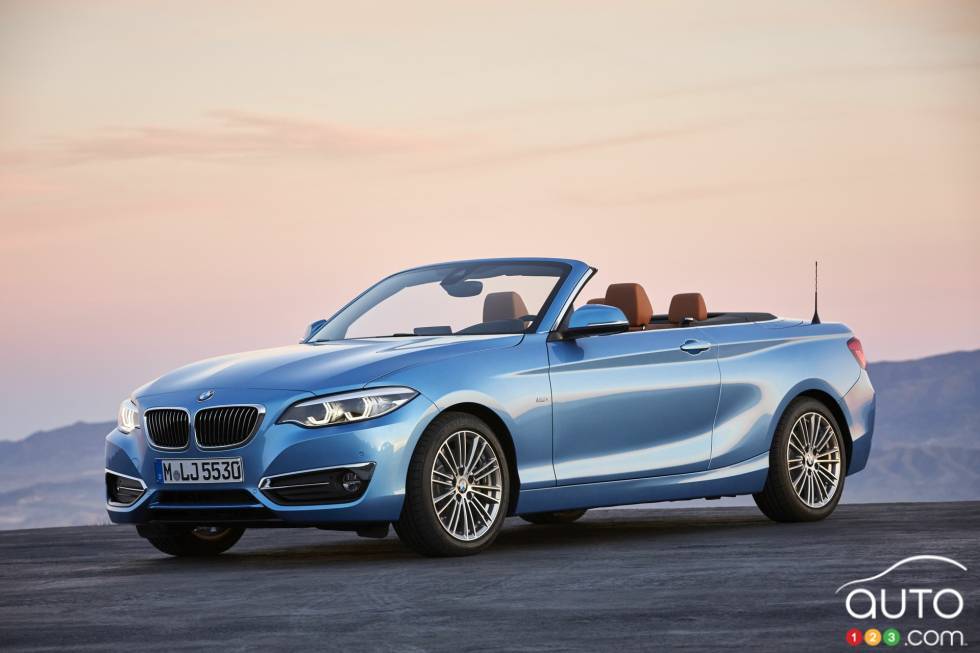 Vue de profil de la BMW Série 2 Cabriolet 2018