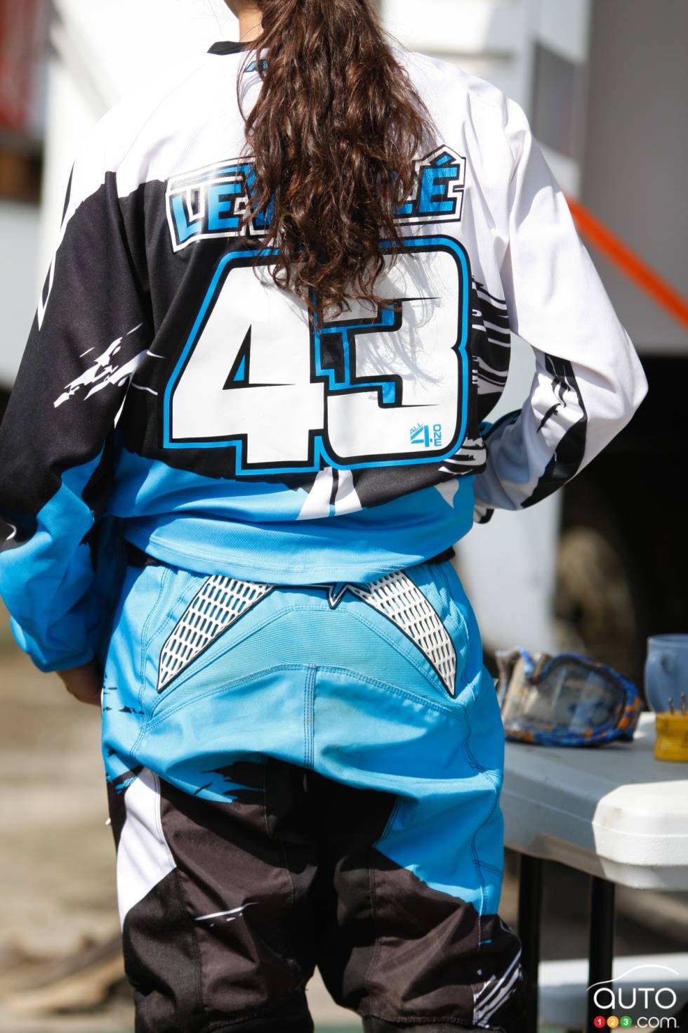 Émilie during a motocross championship round from the summer of 2013 at X-Town in Mirabel, QC