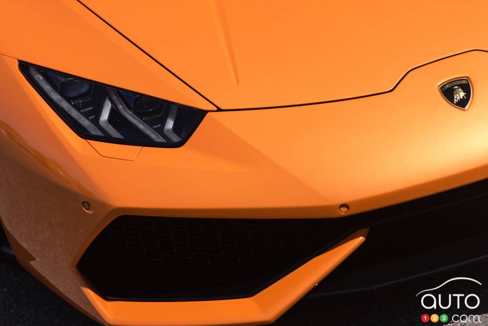 Détail extérieur de la Lamborghini Huracan 2015