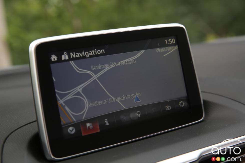 écran du système d'info-divertissement