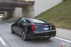2017 Cadillac CTS-V super sedan and 2017 Cadillac ATS-V Sedan rear 3/4 view