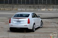 2016 Cadillac ATS-V rear 3/4 view