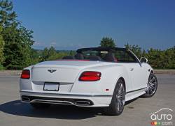 2016 Bentley Continental GT Speed Convertible rear 3/4 view