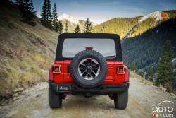 Vue arrière du Jeep Wrangler Rubicon 2018