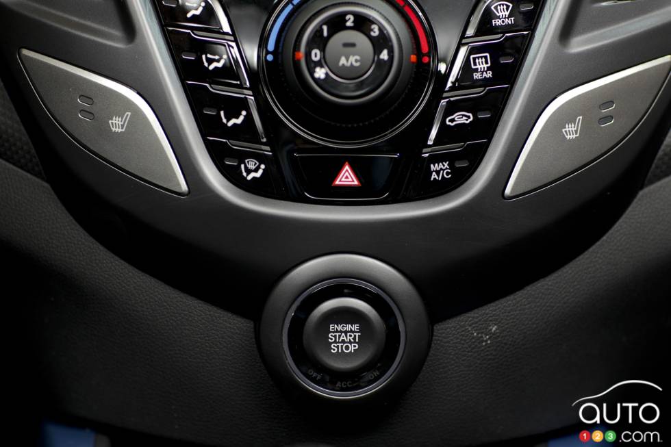 Commandes de la température et bouton de démarrage