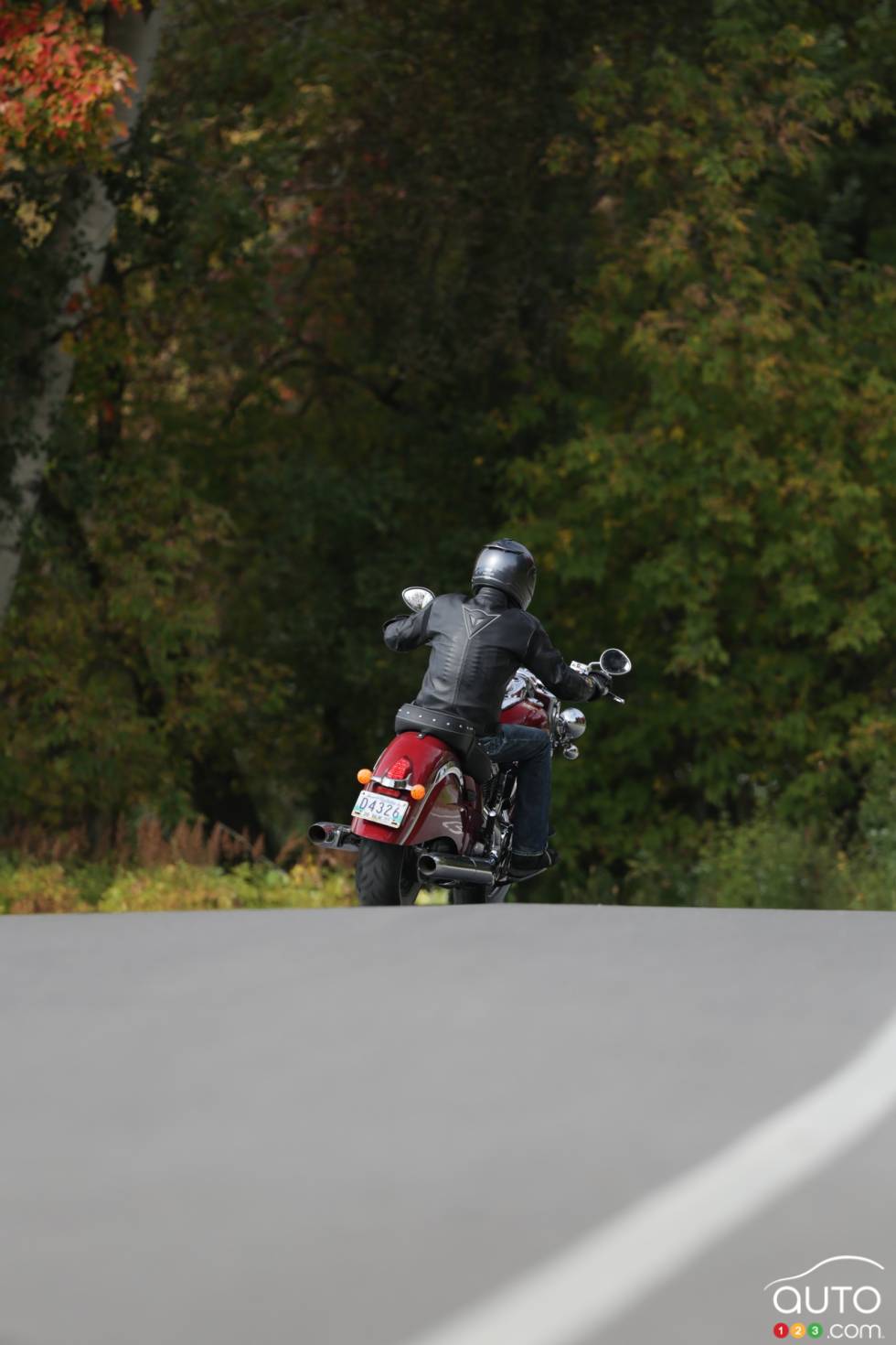 rear 3/4 action view