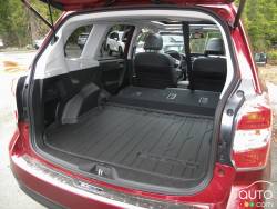 Cargo area with the rear seats folded down