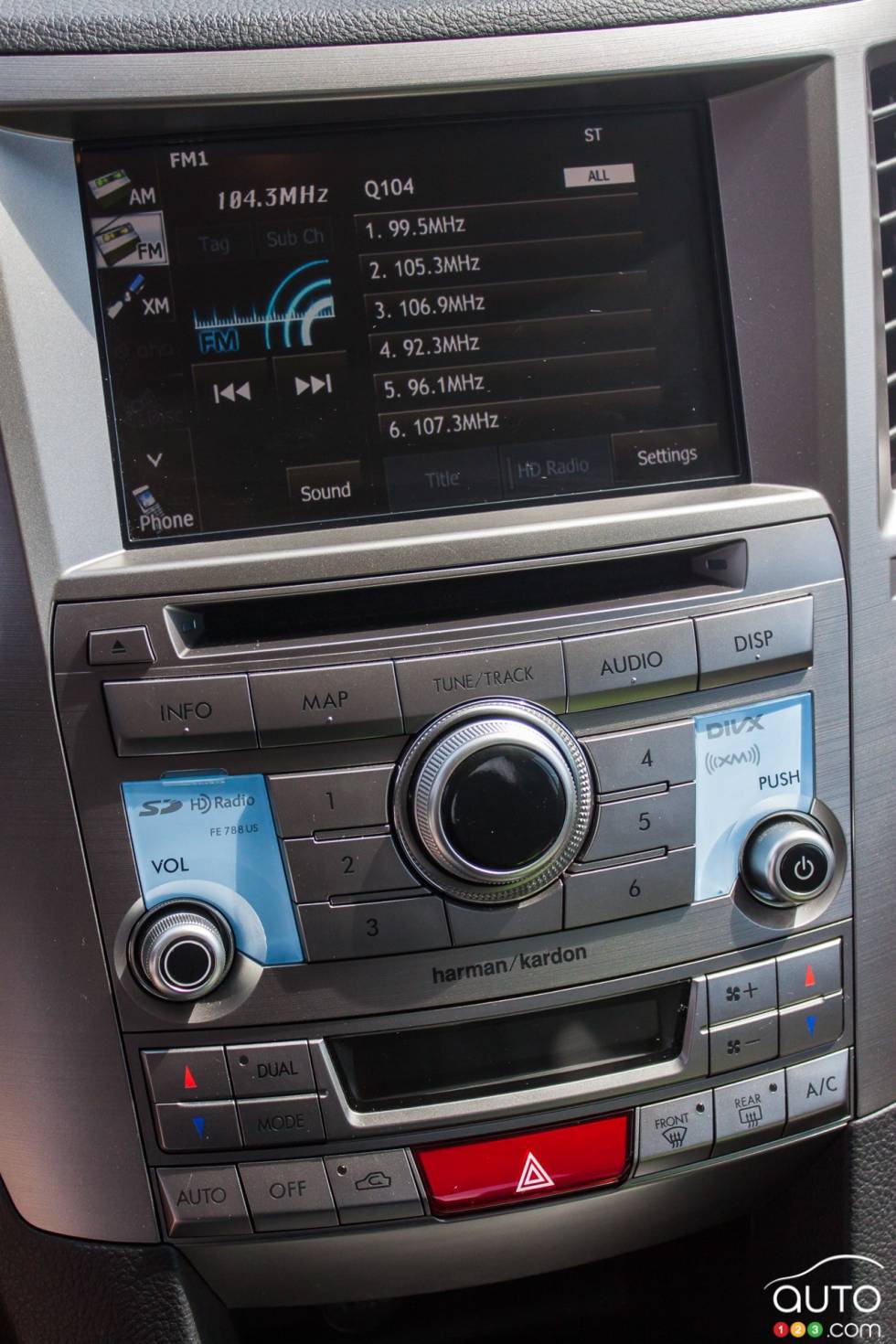 détails de la console centrale