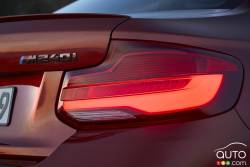 Rear headlight of the 2018 BMW 2 Series Coupe 