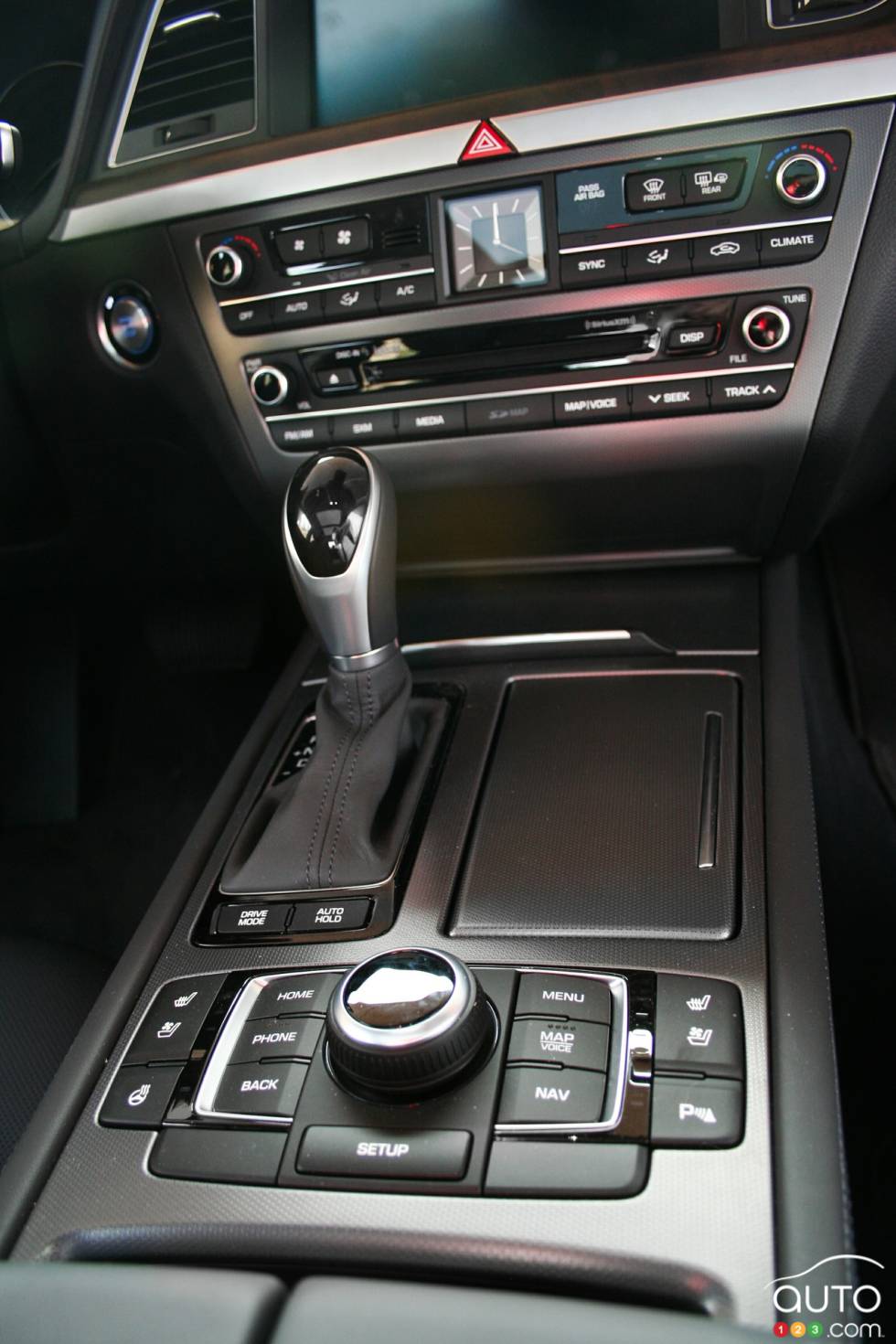 détails de la console centrale