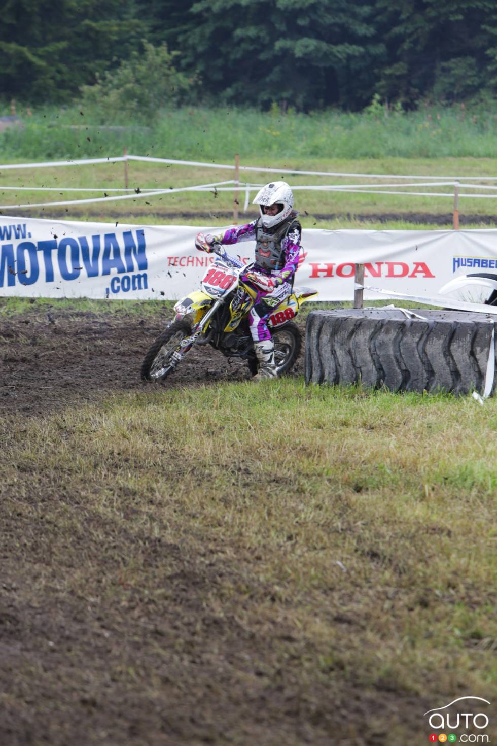 On and off the track action images of Jennyfer Sabourin.