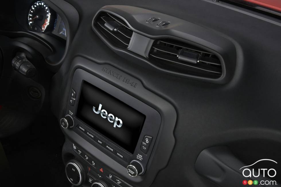 Écran info-divertissement du Jeep Renegade 2016