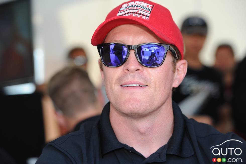 Scott Dixon, Target Chip Ganassi Racing lors de la séance d'autgraphes