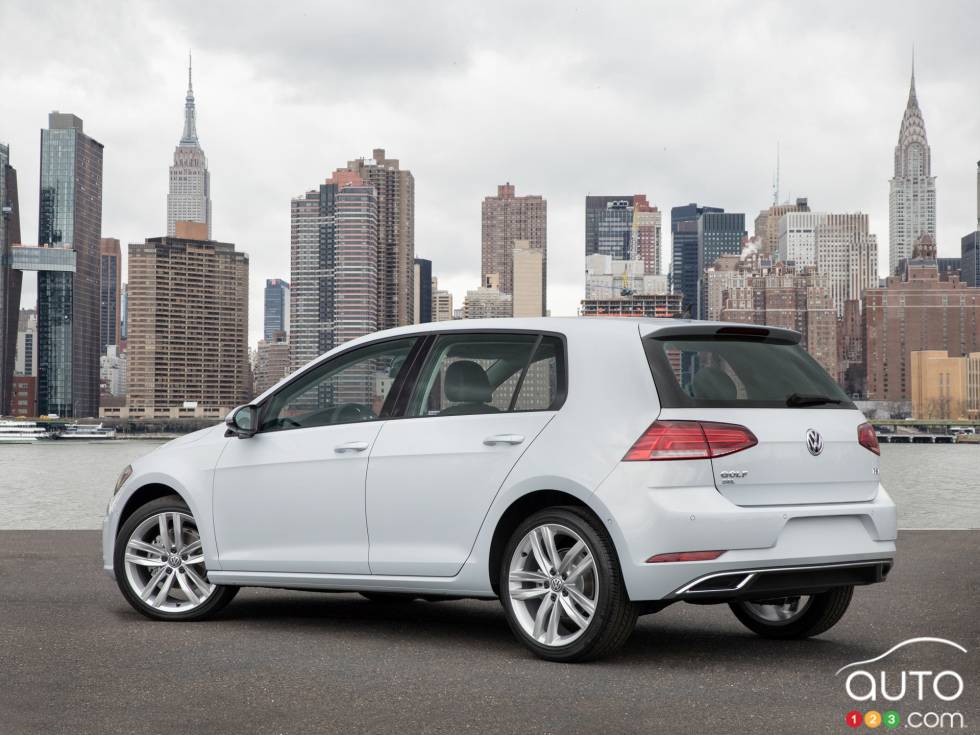 2018 Golf 3/4 rear view