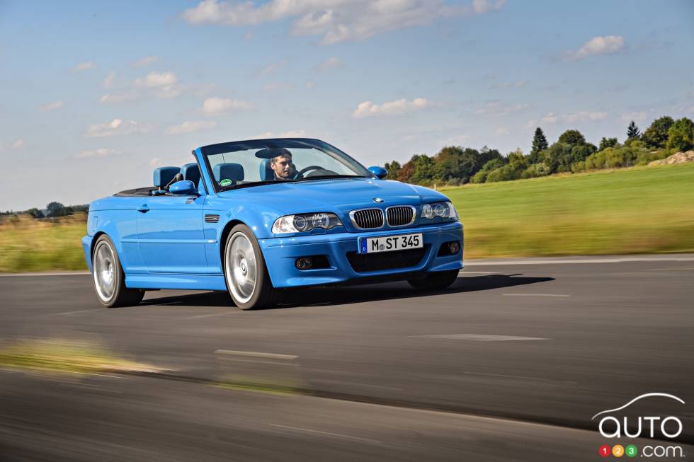 BMW E46 M3 convertible front 3/4 view
