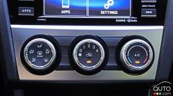 Contrôle du système de climatisation de la Subaru Impreza 5 portes touring 2016