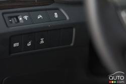 Hill descent control, stability and traction control, and heated steering wheel buttons