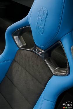 Détail siège de la Chevrolet Corvette Grand Sport 2017